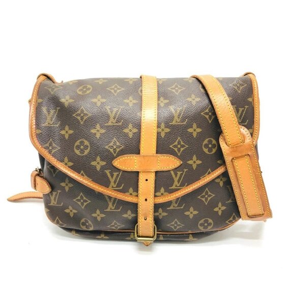 LOUIS VUITTON M42256 Saumur30 Crossbody bag Shoulder Bag MonogramCanvas Brown - Picture 1 of 16
